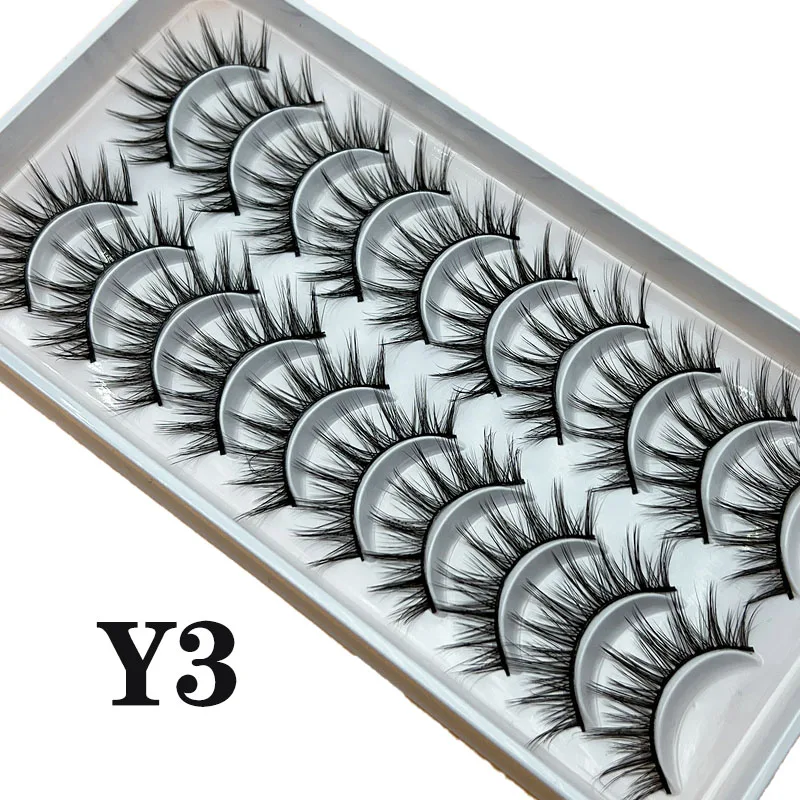 Russische Streifenwimpern 10 Paar Flauschige Kunstnerzwimpern 3D Falsche Wimpern Russische Volumen-Wimpern Künstliche Wimpern Giveaway Make-up – Detail 31