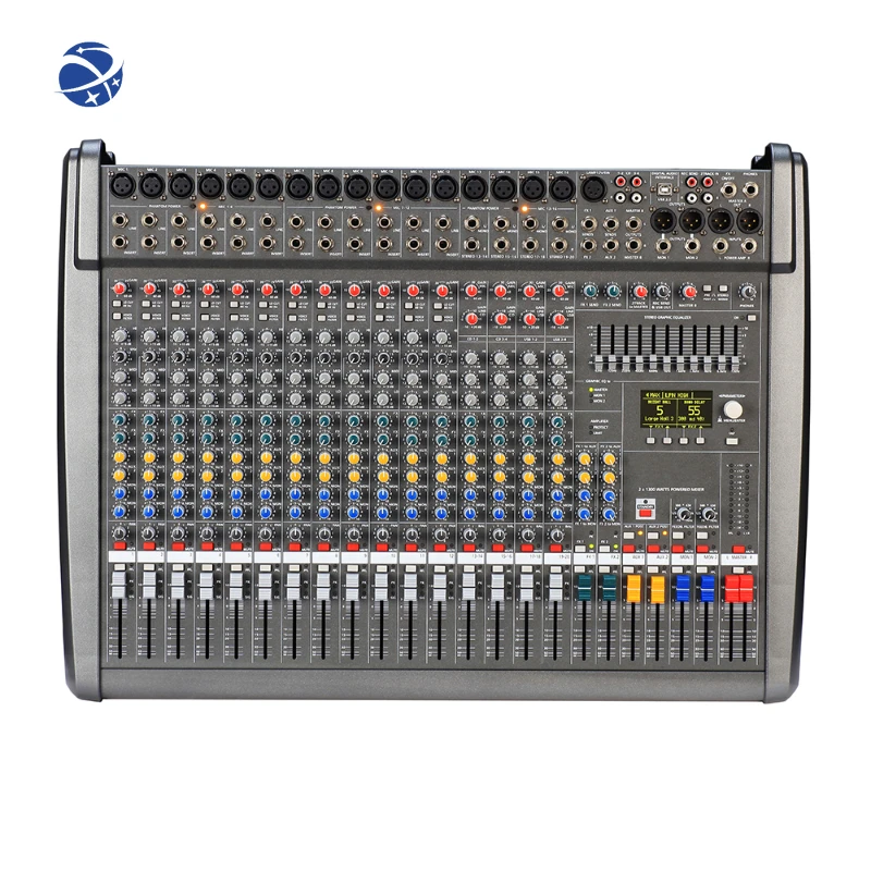 

Professional 16 Channel 99 DSP Effects Audio Mixer Mixing Console with Power Amplifier