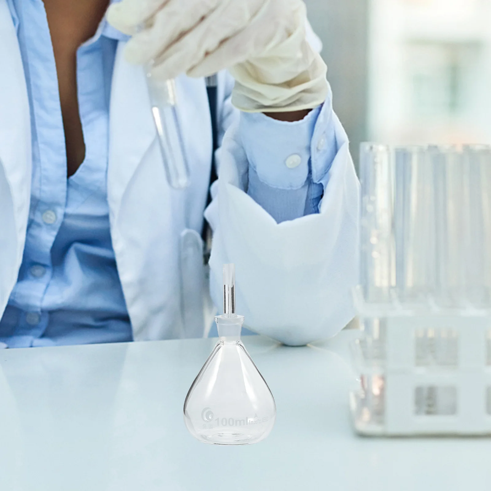 

Chemical Measuring Bottle Glass Storage Sample Bottles Lab Clear Laboratory Density with Stopper