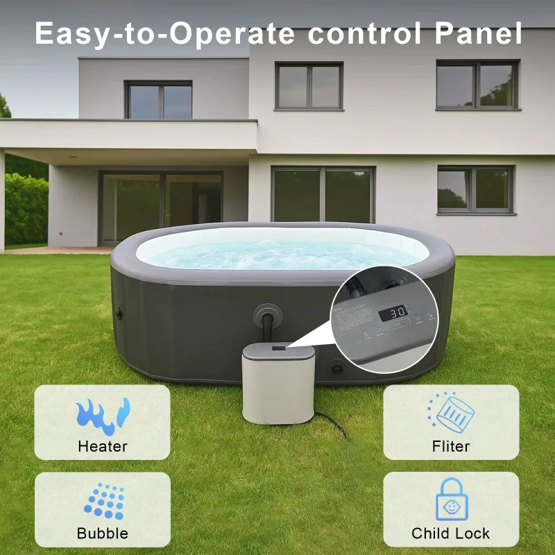 Customizable Inflatable Jacuzzi Wave Bubble Pool Oval Inflatable Spa Pool Surf