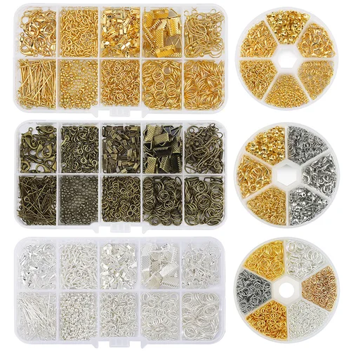 합금 스테인리스 스틸 제작 재료 세트, 팔찌 제작 용품 귀걸이, 쥬얼리 오픈 링 랍스터 걸쇠 체인 액세서리 