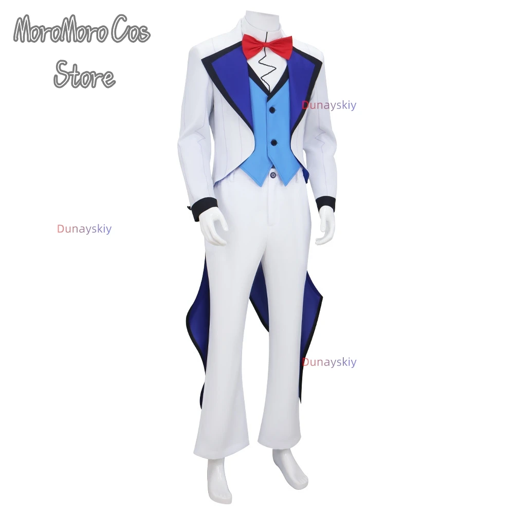 2025 New Anime Cosplay Hotel VOX Cosplay Costume White Suit Top Pants Women Men Halloween Roleplay Clothes - view 3