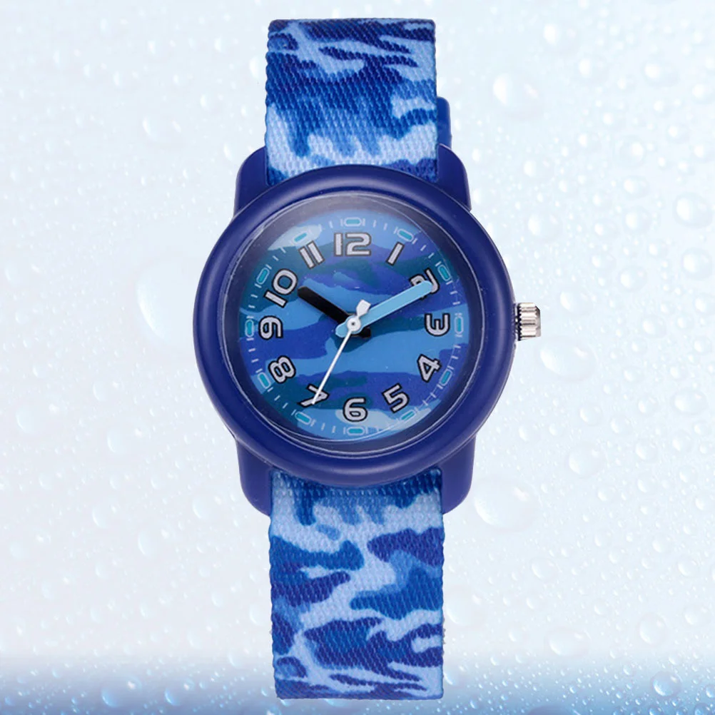 Cartoon Watch Camouflage Strap Waterproof Quartz Wristwatch For Gift For School Park Picnic Daily Wear