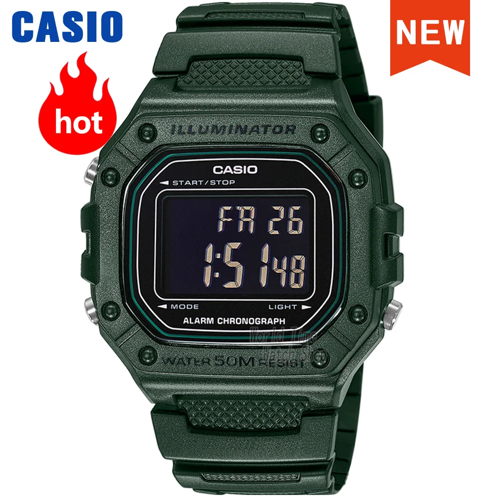 ساعة كاسيو للرجال مجموعة فاخرة من الساعات الرقمية العسكرية الرياضية متعددة الوظائف ساعة إلكترونية relogio