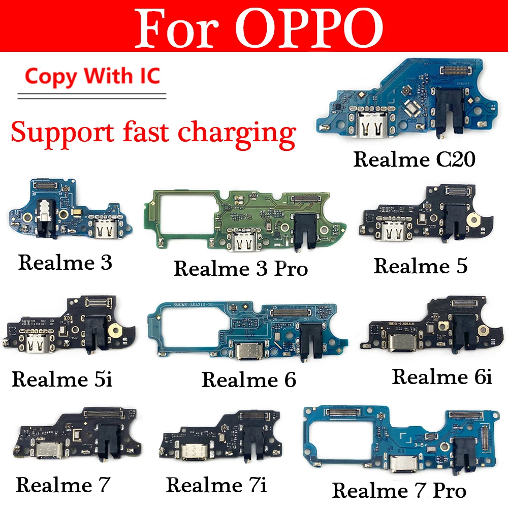 New USB Port Charger Plug Socket Connector Charging Board For OPPO Realme 2 C12 C15 7 6 6i 5 5i 3 Pro C11 C20 C25 fast charging