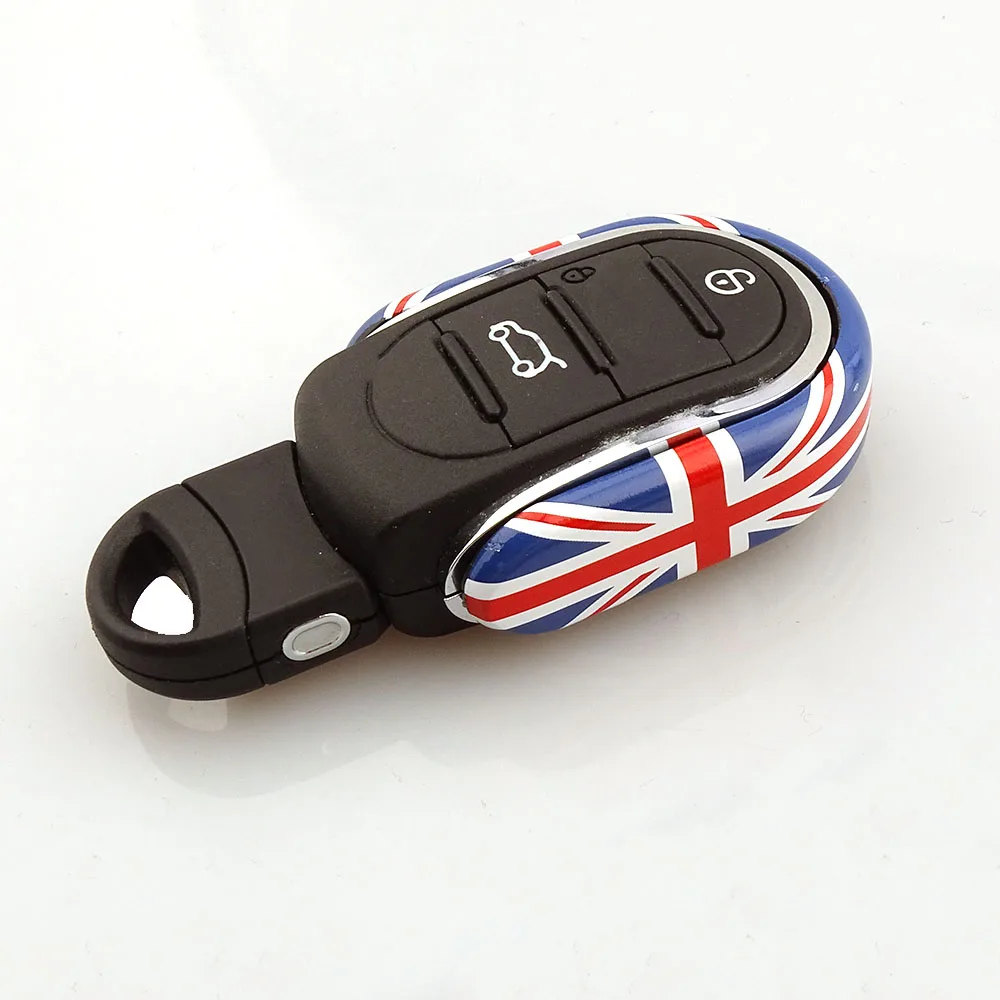 Union Jack Keychain For Mini Cooper S JCW F54 F55 F56 F57 F60 Clubman Countryman Alloy Key Case Cover Chain Car Accessories