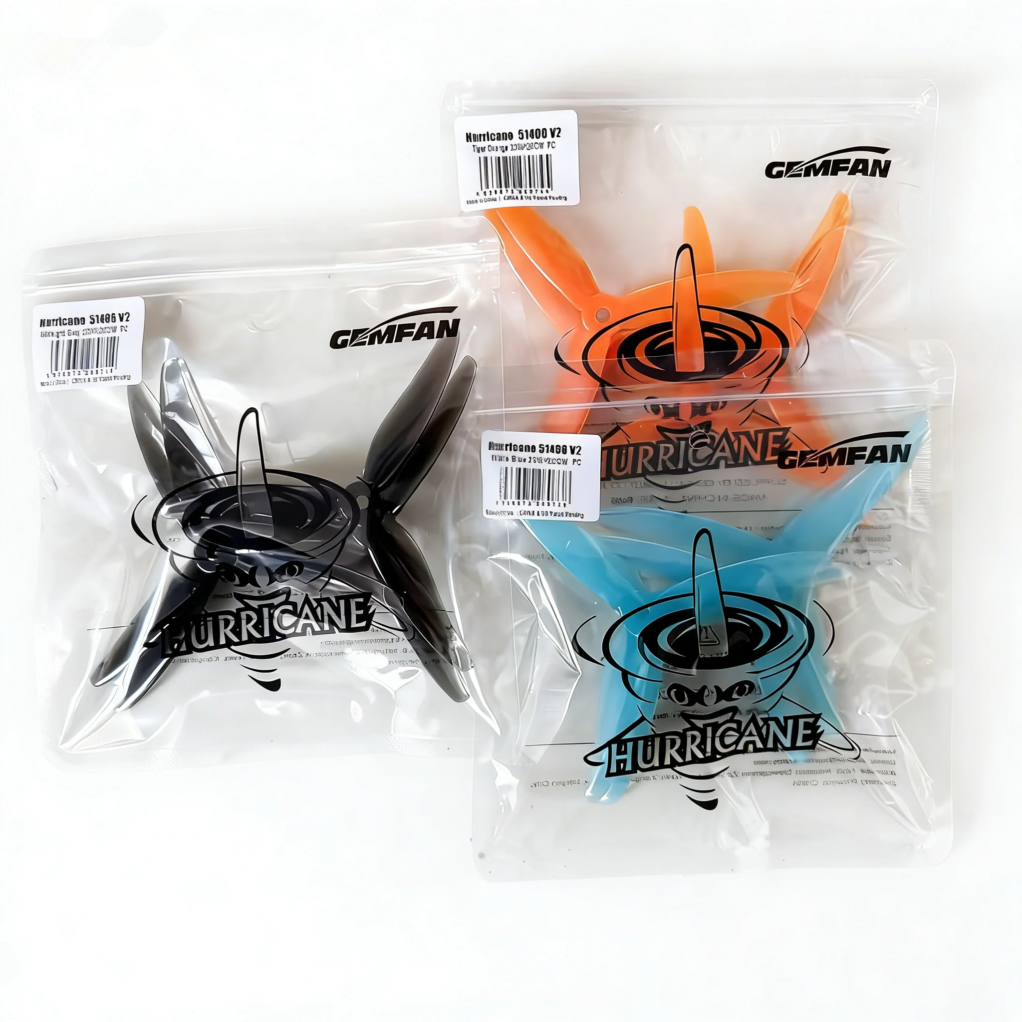 Hélices Gemfan 51466 V2 - Eixo de 5mm com 3 Lâminas, Compatíveis com Motores de Drone FPV 2207-2306 (2CW+2CCW)