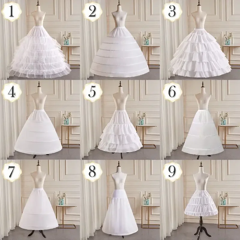 

Long Trailing Waist Fish Bone Bustle New Bridal Wedding Dress Crinoline Long Plus-Sized Size Wedding Dress Carmen Slip Dress