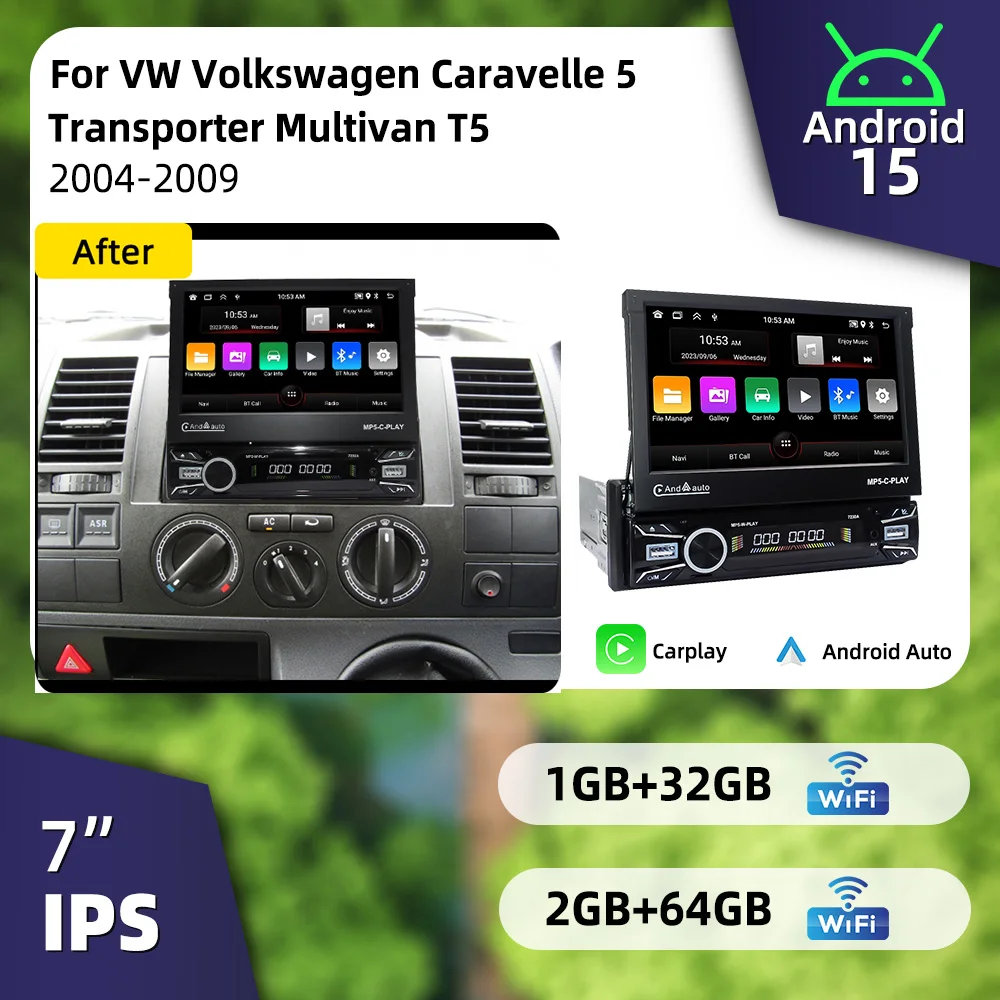 1Din Telescopic Car Stereo 7