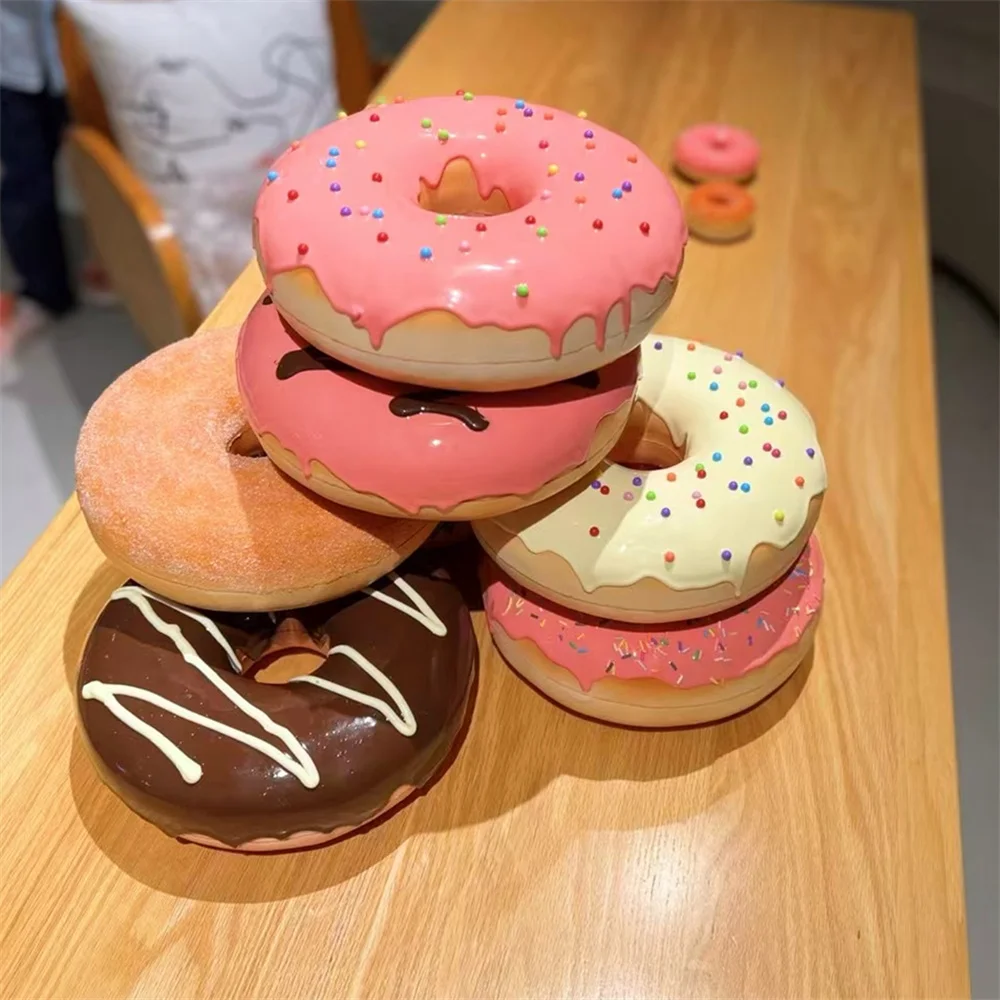 10inch Large Doughnut Food Model Wall Decoration Multiple Drizzle Effects Idea Design Props Donut Shop Cute Shooting Game Party