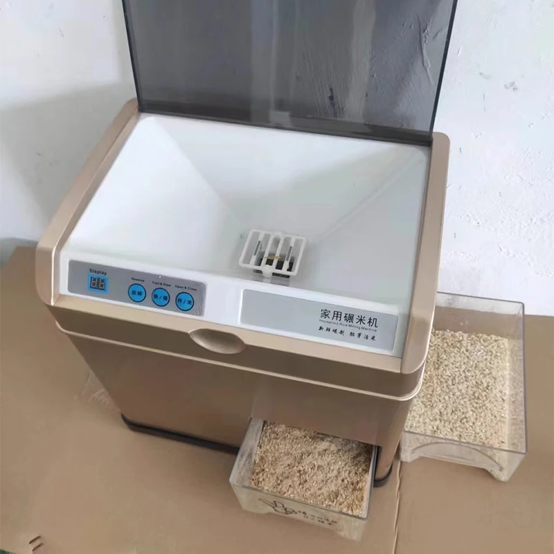 Moinho de arroz automático elétrico máquina de descascar arroz debulha e debulha doméstica máquinas agrícolas triturador de arroz