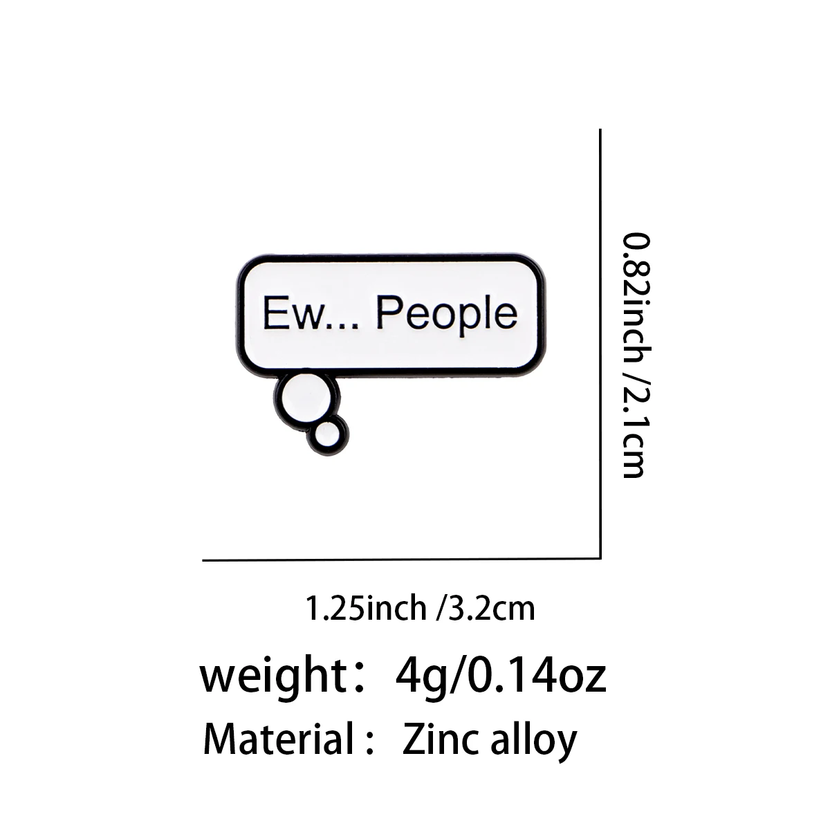 Ew... People Enamel Pin Social Quotes Brooch Lapel Pins Badge on Backpack Clothing Accessories Fashion Jewelry Friends Gifts
