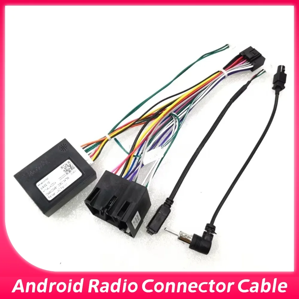 パトリオットuazオーディオ用電源配線ハーネス、カーオーディオ用16ピンandroid電源ケーブルアダプター（canbusボックス付き、pvcジャケット）