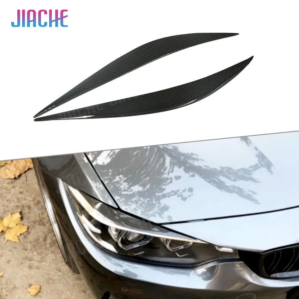 

2 PCS 4 Series Carbon Fiber Front HeadLamp Eyelids Eyebrows Trims Sticker for BMW F32 F33 F36 F82 F83 Car Styling