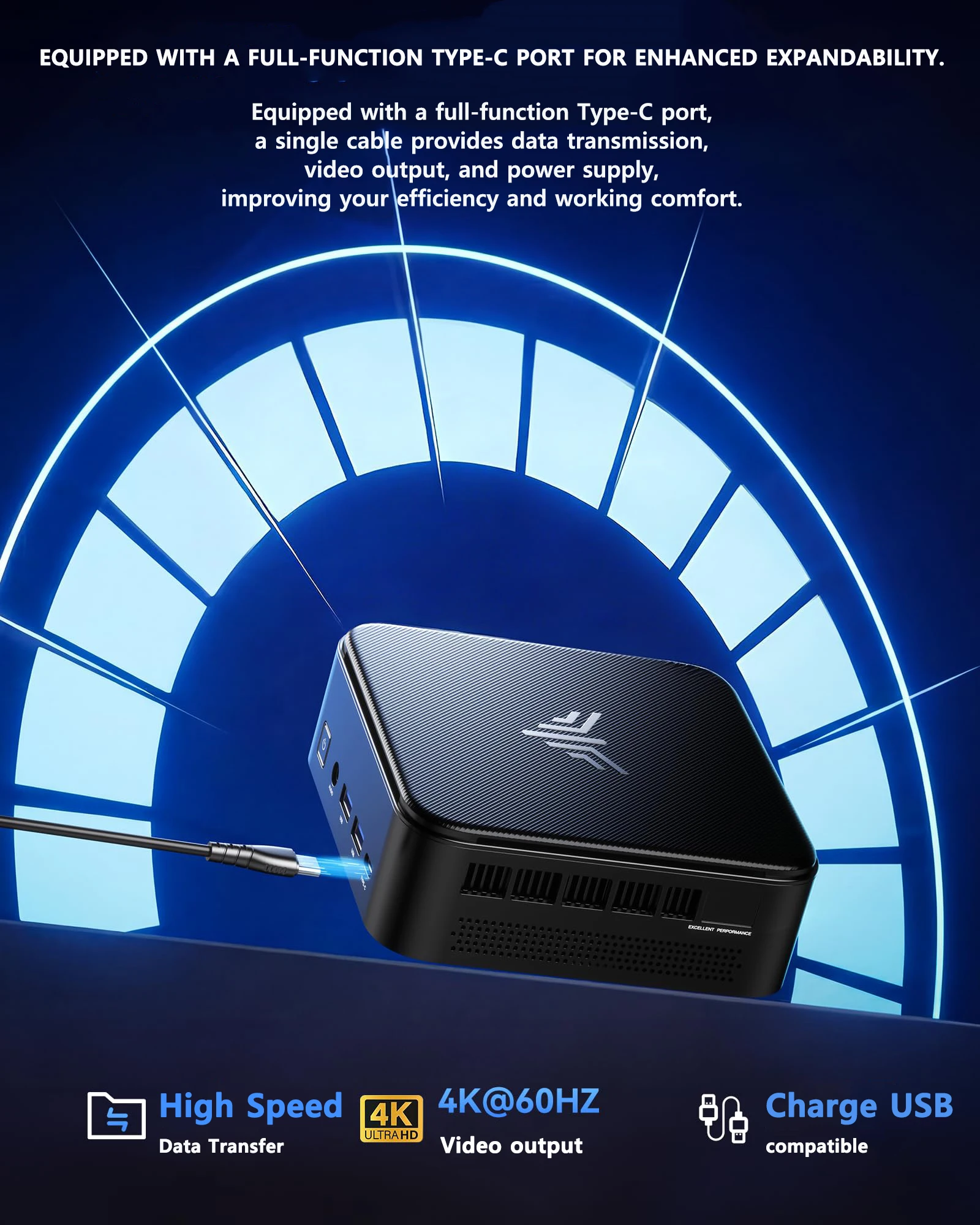 NIPOGI Mini PC with AMD Ryzen 7 7735HS 16GB LPDDR5 512GB M.2 SSD