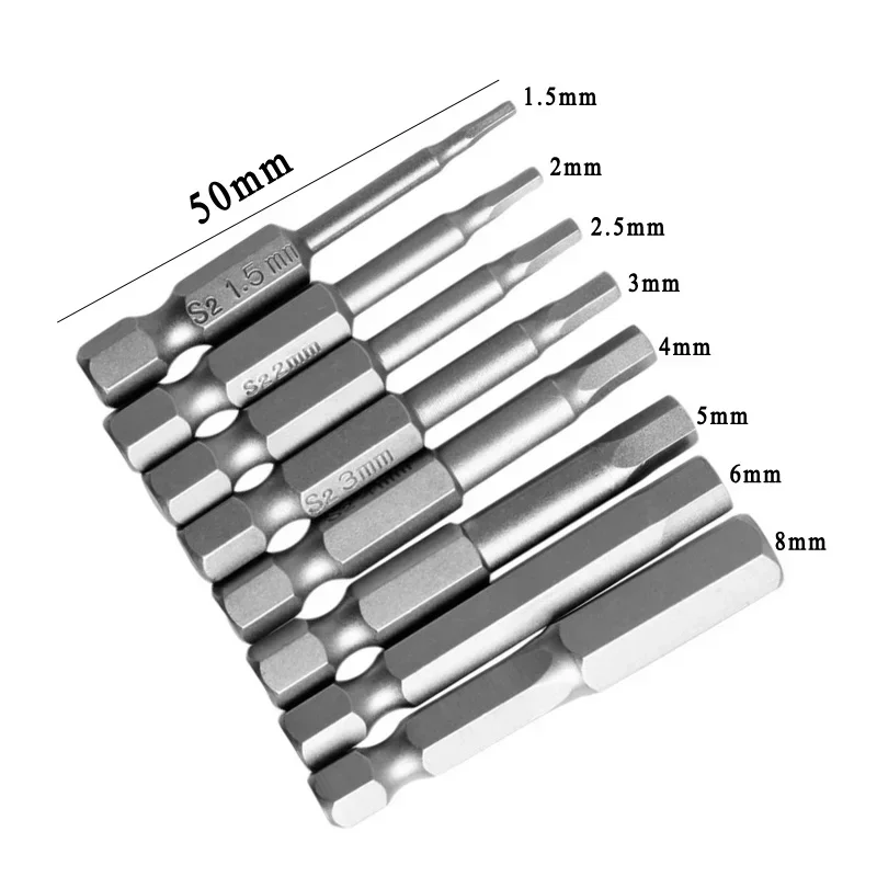 Imagem -02 - Hex Chave Allen Bits Mudança Rápida Conectar Impacto Driver Brocas Métrica Haste Sextavada para Furadeira Elétrica Ferramenta Elétrica Peças