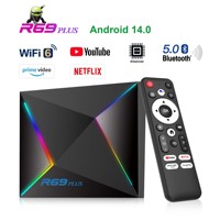 New Android Box R69 Plus Android 14 Set Top Box AllwinnerH728 TV Box 8K WiFi6 HD Bluetooth Ethernet 1000M Streaming Media Player