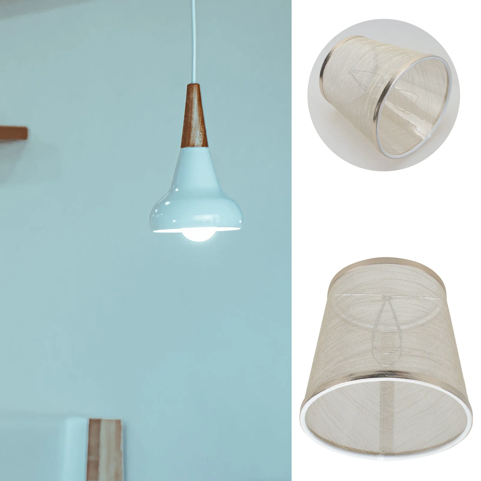 

3 шт., зажим на абажуре, ткань премиум-класса, прозрачная для потолочного светильника, спальни, гостиной, декор, бытовой марлевый чехол для лампы