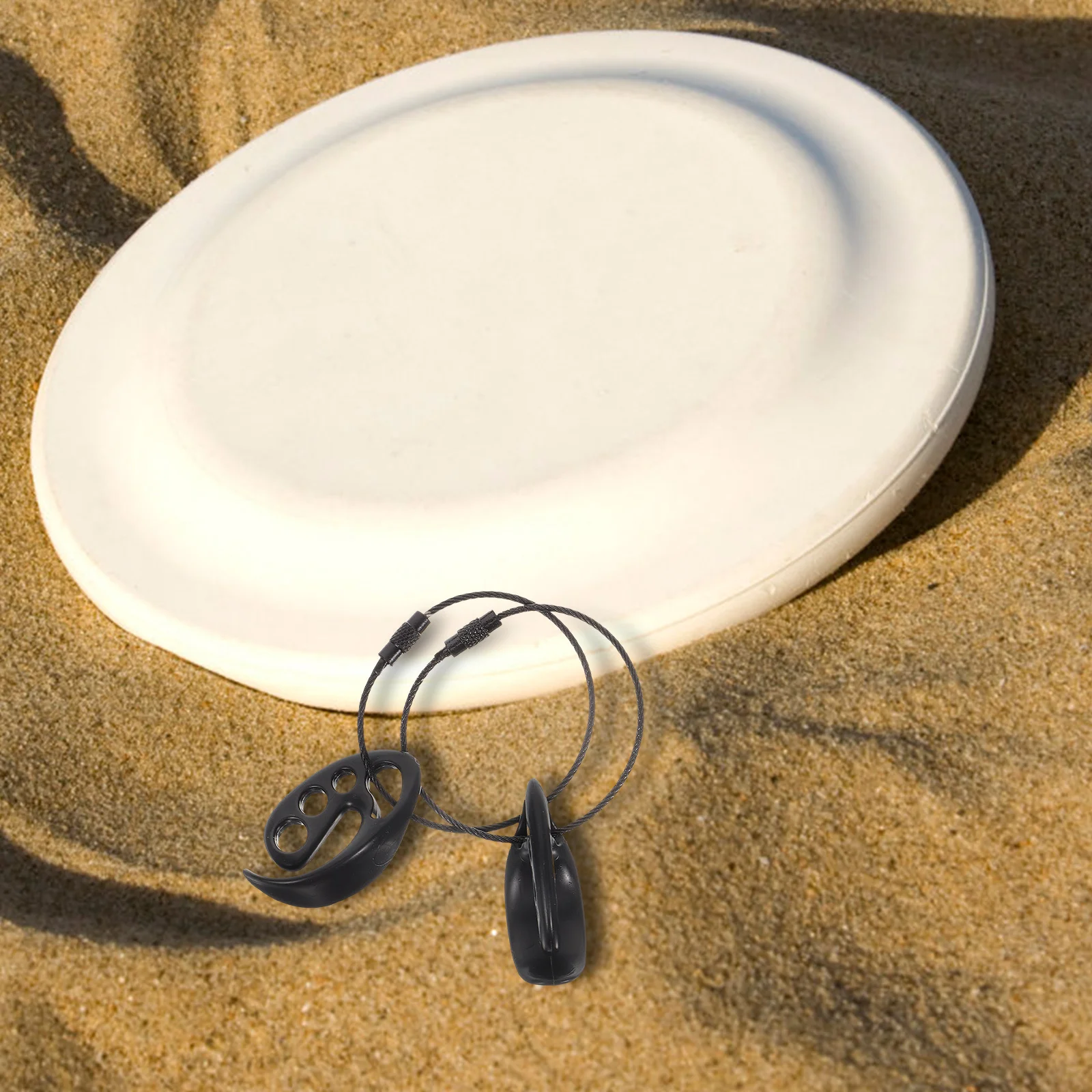 2 قطعة مشبك القرص الطائر حامل بلاستيك محمول للرياضات الخارجية حامل القرص المدمج خفيف الوزن ومشبك مقاوم للاهتراء للشاطئ