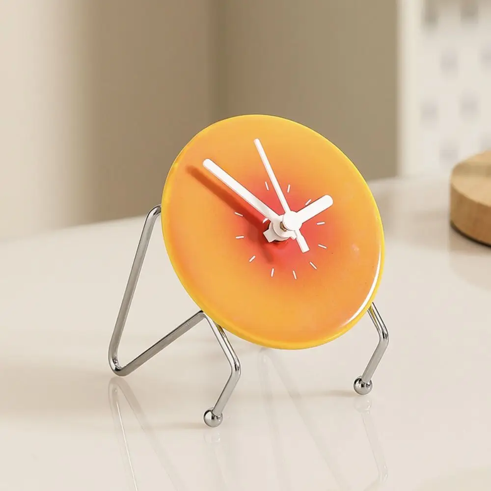 

Personalized Creative Desktop Ceramic Clock Cute Silent Sunset Sculpture Clock Modern Smooth Foyer Entry Clock Restaurant