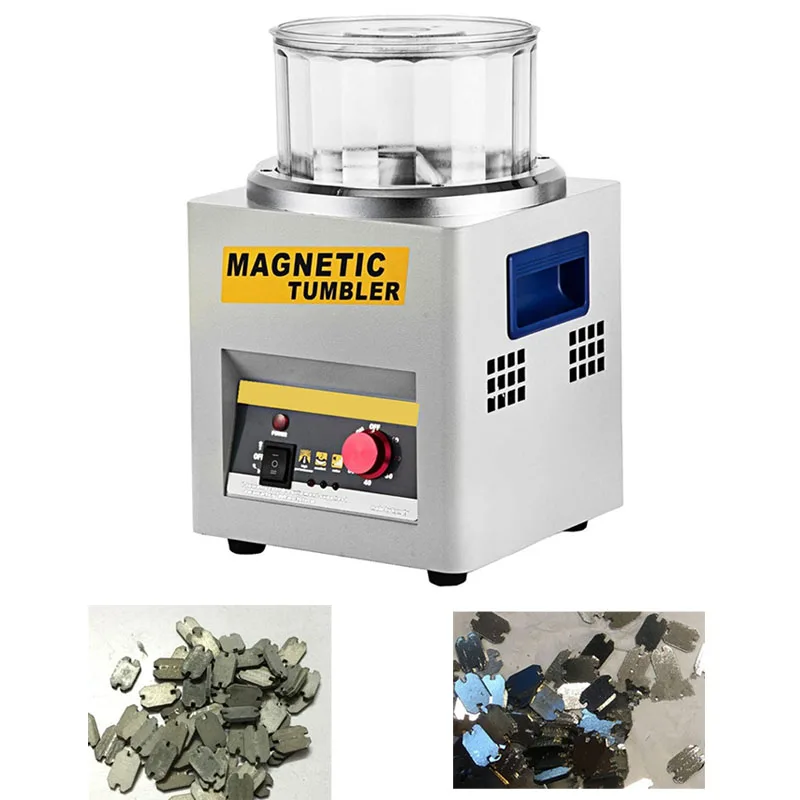 Magnetic Tumbler Jewelry Polisher Mini Metal Finisher Finishing Machine AC 110V/220V Gold Precision Parts Polisher