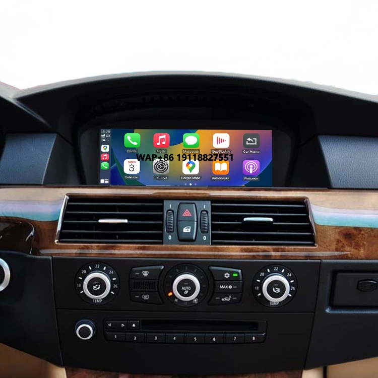 

Road Top 8,8-дюймовый сенсорный экран, мультимедийный беспроводной CarPlay Android Auto Linux, экран для 5 серии E60 E61 2005-2010 CCC CIC