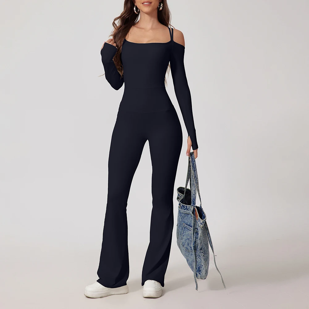 

Yoga Jumpsuit Women's Gym Fitness Bodysuits Sports Overalls for Woman Tracksuit Yoga Clothing Female Flared Trousers Sportswear