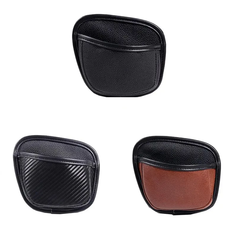 

For Smart 453 Fortwo Forfour 2016-2021 Leather Car Central Control Side Storage Bag Patch Pocket Cell Phone Bag Auto Accessories