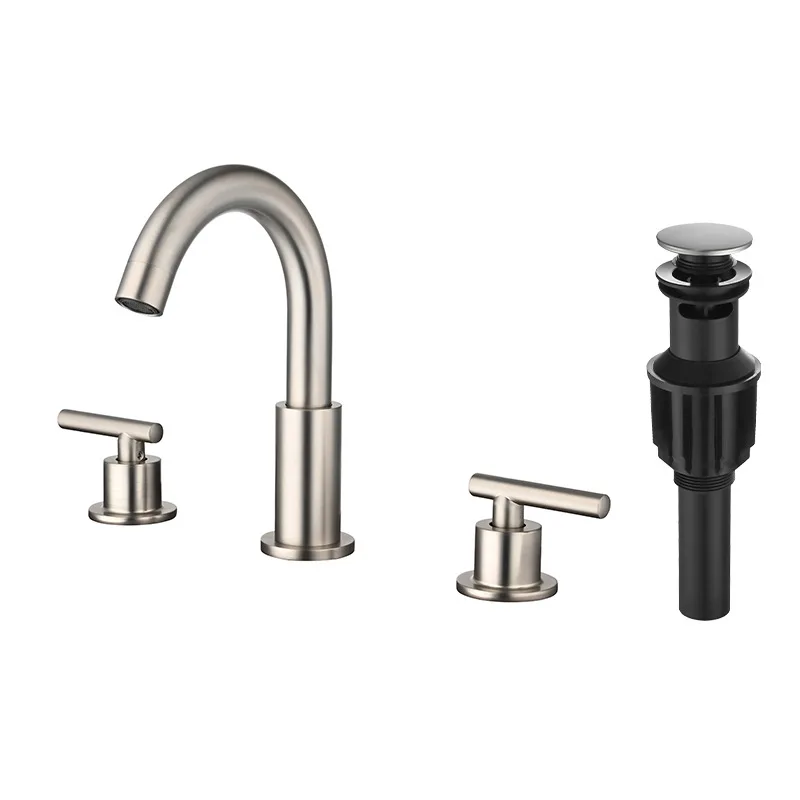 

Бессвинцовый смеситель для ванной комнаты с тремя отверстиями и возможностью разделения для горячей и холодной воды, для запуска дома в отеле