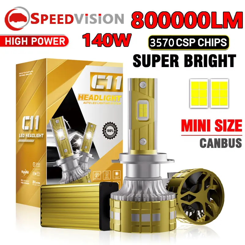 Speedvision H7 H4 LED Headlight Canbus Decoder H4 H11 Bulb 9012 H1 H8 H9 9005 9006 HB3 HB4 PTF Fog Lamps Bulbs High Low Beam