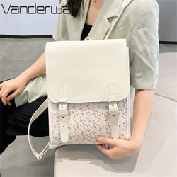 2024 feminino bonito flor mochila moda mochila para meninas de luxo estilo coreano mochila kawaii estilo verão bagpacks