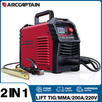 ARCCAPTAIN Semi-automatic Welding Machine 2 IN 1 Lift TIG MMA DC IGBT Inverter ARC Welder Portable 220V 200Amp for Home Beginner