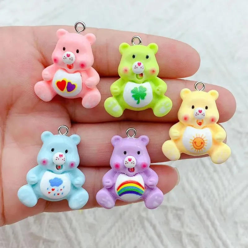 10pcs 3D Resin Cartoon Charms Bear Shape Charms Pendant For DIY Necklaces Earrings Bracelets Keychain Jewelry Making Findings