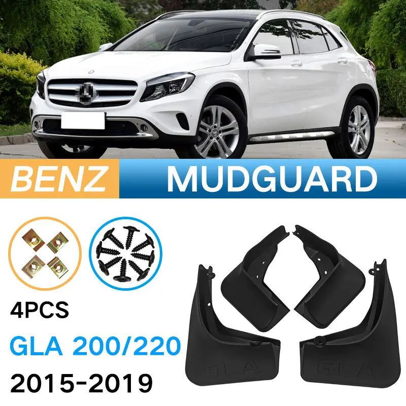 

4 PCS Car Mudguards For Mercedes-Benz GLA 200/220 2015-2019 Cladding Splash Mud Flaps Mud guard Mudflap Accessories