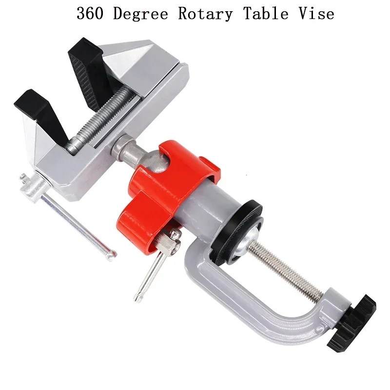 Household Universal 360 Degree Rotating Table Vise Small Precision Pliers Multi-functional Flat Pliers Manual Bench Clamp