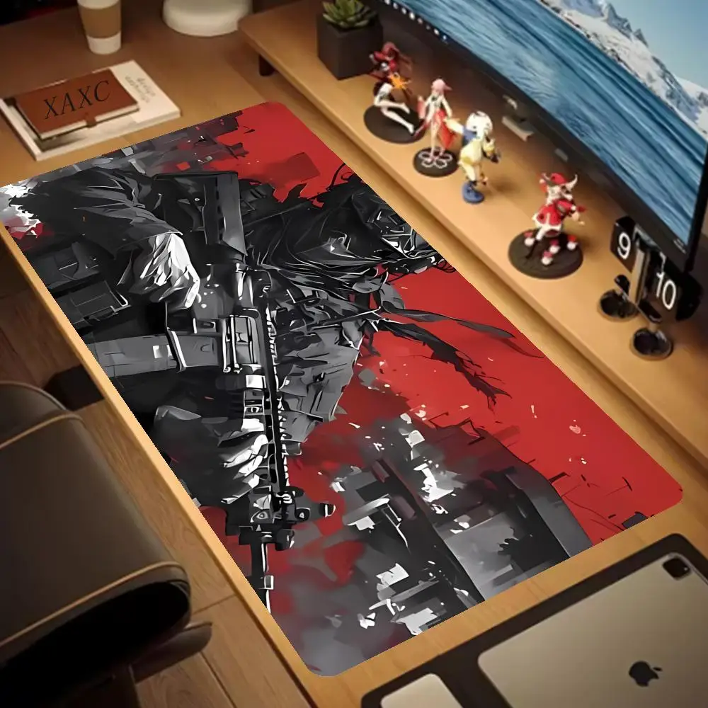 Large XAXC Tactical Soldier Design Non-Slip XXL desk pad gaming accessories Stitched Edges for Home and game for fps gamer