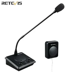 Retevis-sistema de intercomunicación de ventana de RT-9909, intercomunicador bidireccional de carga tipo C, IPX5, resistente al agua, para estacionamiento, mostrador, tienda