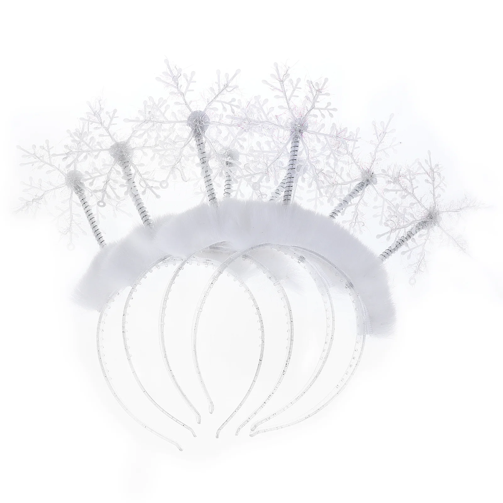 

Christmas Tree Accessories Headband Bands Snowflake Bopper White Miss Girl Headbands