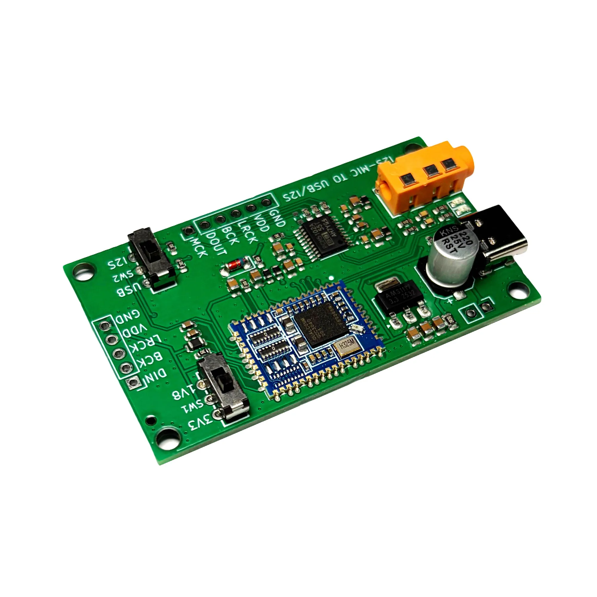 I2S IIS MEMS digital MIC microphone, microphone, decoding silicon microphone to I2S analog usb sound card