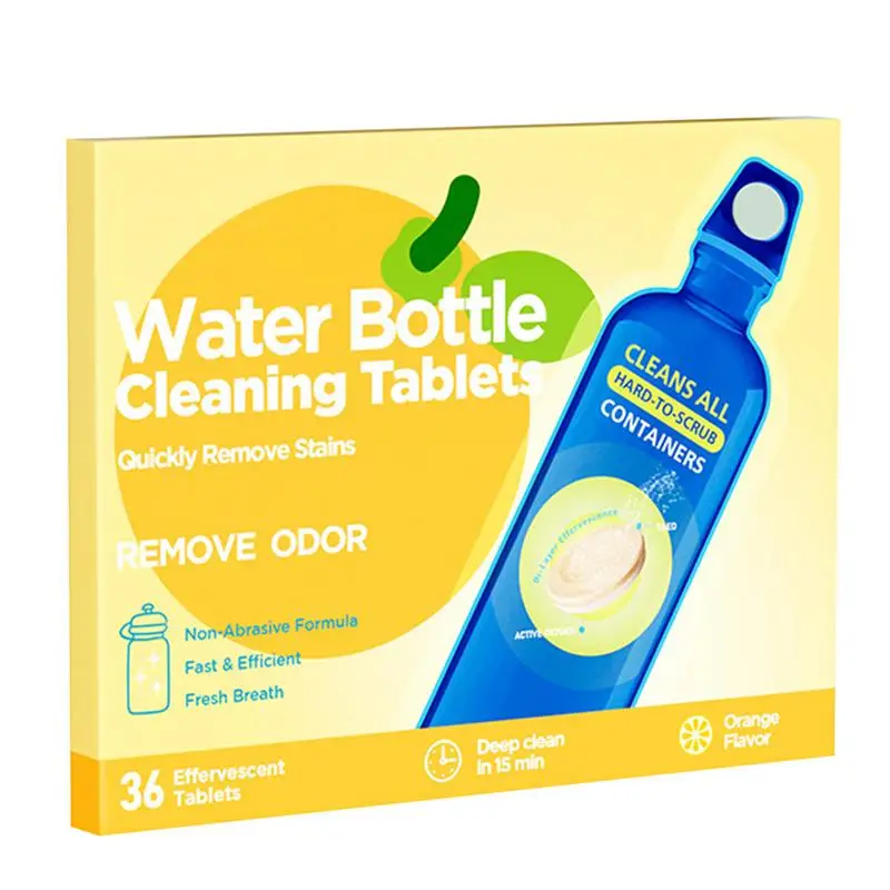 New Water Bottle Cleaning Tablets Scale Cleaning Tablets Decontamination Descaling Kettle Cleaning Kitchen Cleaner for Bottles