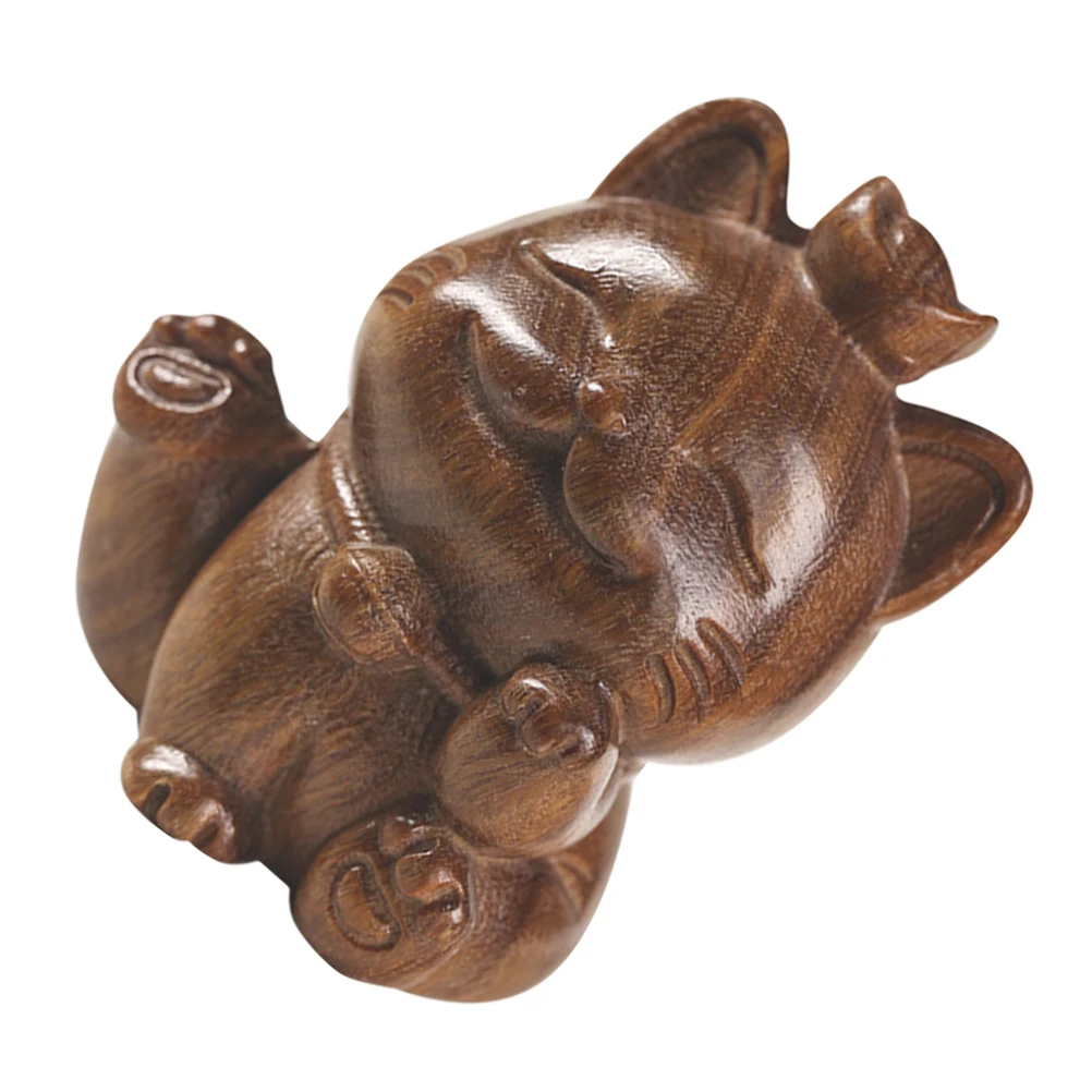 

Decorations Wooden Adornment Creative Cat Desktop Toy Wear Resistant Material Miniature Models Home Decor