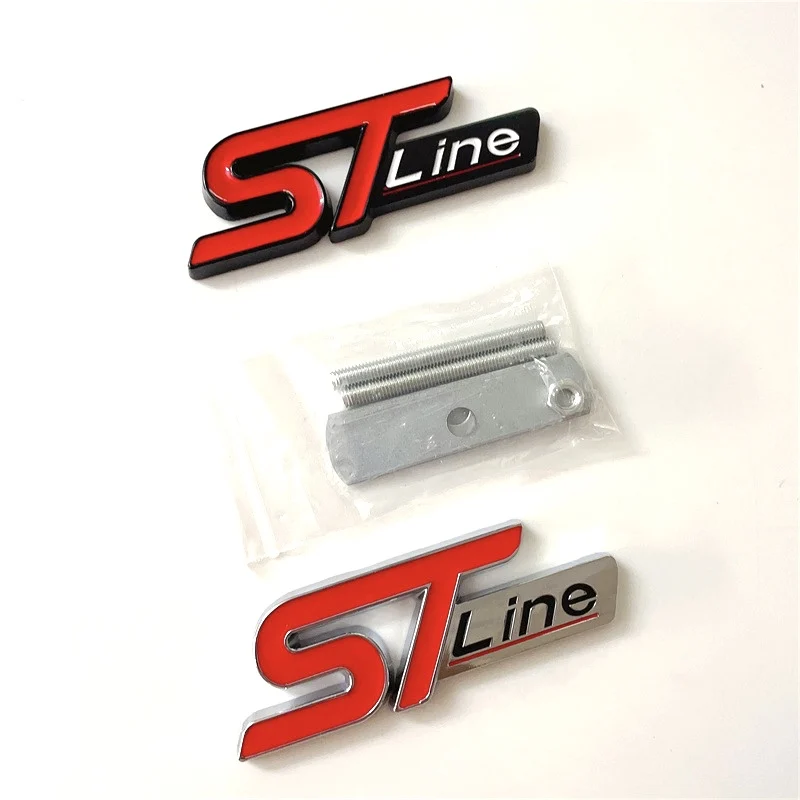 3D Metal ST Line Logo Car Front Grill Emblem Sticker Trunk Badge For Ford Kuga MK3 MK4 S Max Focus Puma Fiesta Accessories - view 5