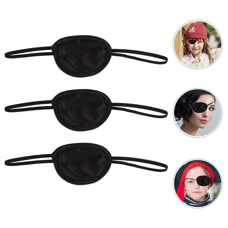 

Eye Patches Patch Lazy Kids Pirate Strabismus Single Eyepatch Mask Black Adjustable Glasses Right Amblyopia Left Elastic Either