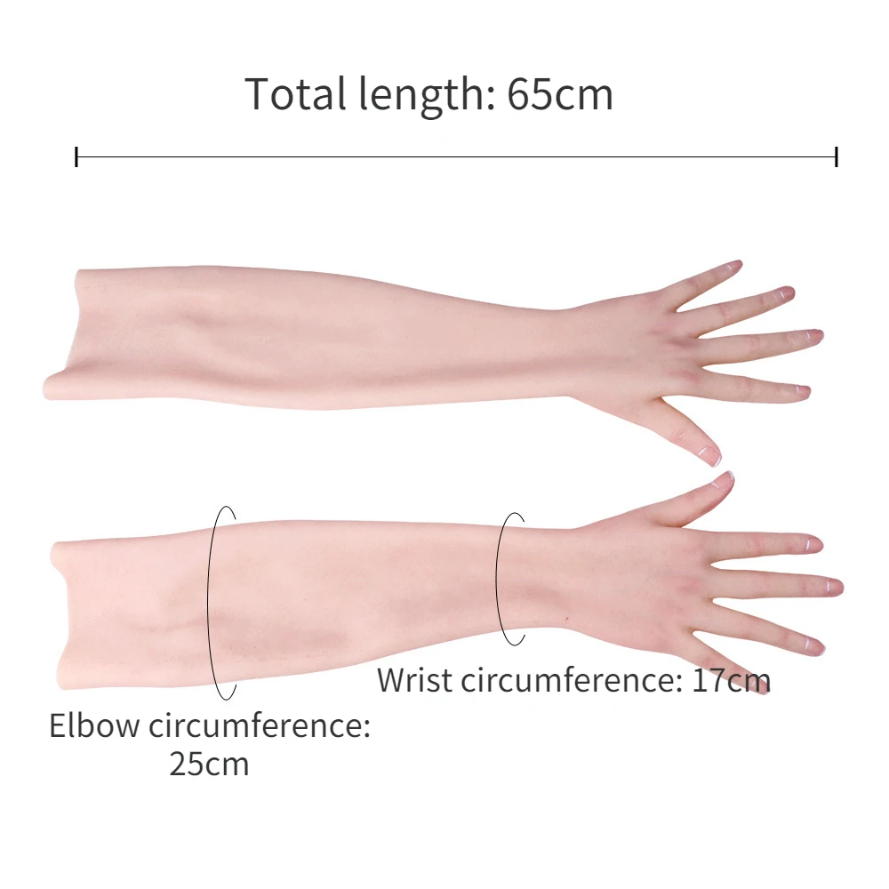 Silicone Artificial Gloves for Covering Scars After Surgery Artificial Limb Hand Model for Men