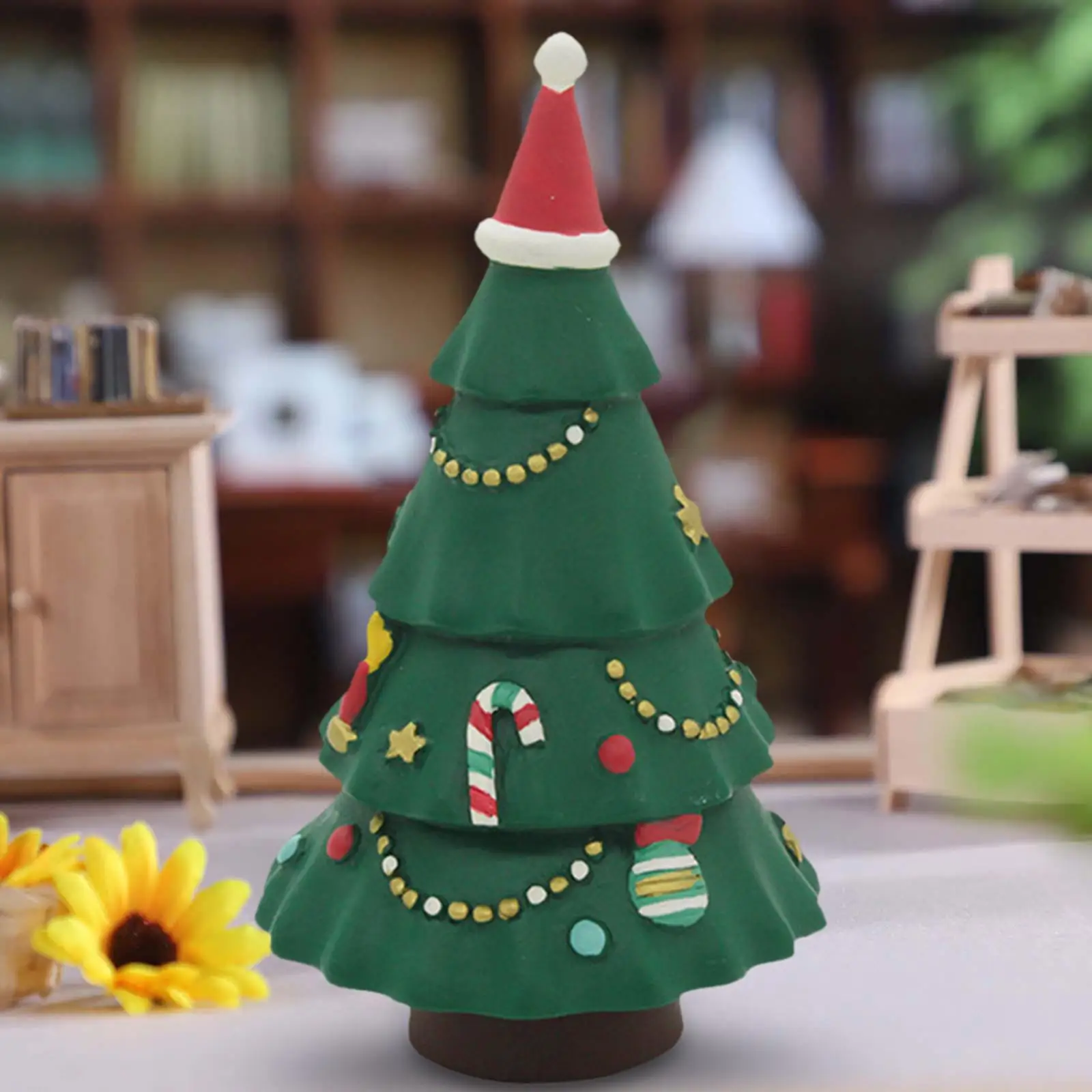 Modelo de árbol de Navidad de casa de muñecas 1:12, árbol de Navidad en miniatura, bricolaje, adornos de vegetación pequeños simulados para Micro paisaje