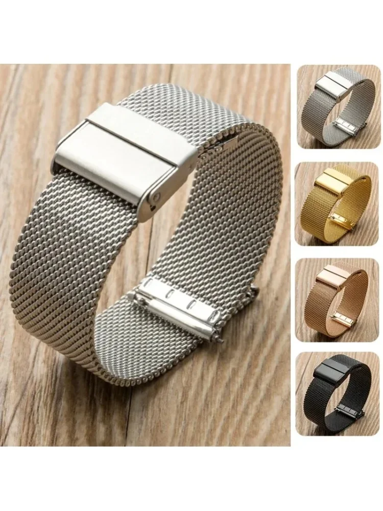 0,6MM Mesh-Uhrenarmband für Seiko für DW Uhren Stahl-Milanese-Armband 12 13 14 15 16 17 18 19 20 21 22 24mm Herren 2027