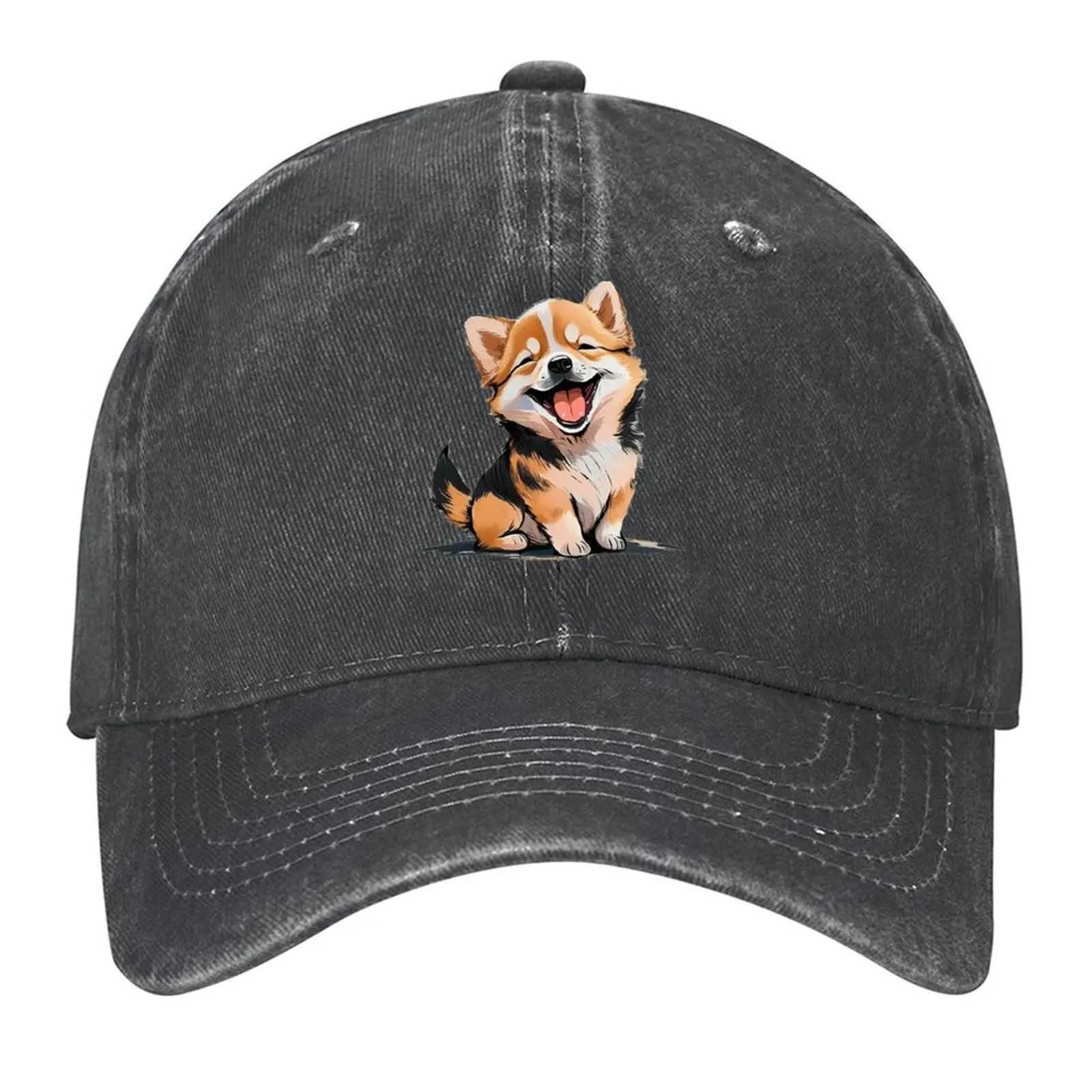 

2026 CUTE DOG Laughing Baseball Cap Golf Hat Fishing Cap Hip Hop Trucker Cap Boy Women's