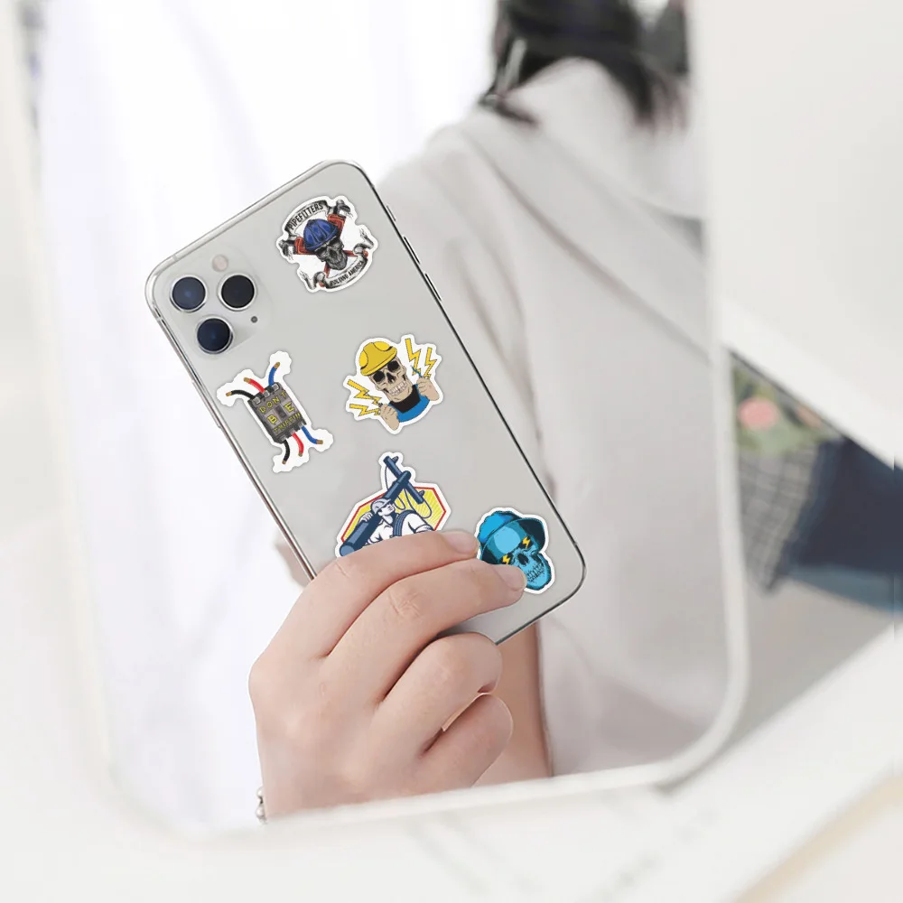 10/50PCS Lavoratore di Saldatura Adesivi Decalcomanie Saldatore Elettrico Graffiti Giocattolo Del Capretto FAI DA TE Bagagli di Skateboard Auto Casco Adesivo Impermeabile