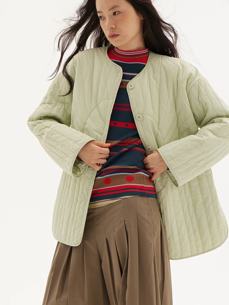 

Original Japanese Sle Retro Winter Cotton Jaet Women's Outerwear New Snowy Cotton Clothes Button Warm Skin-friendly Thi...