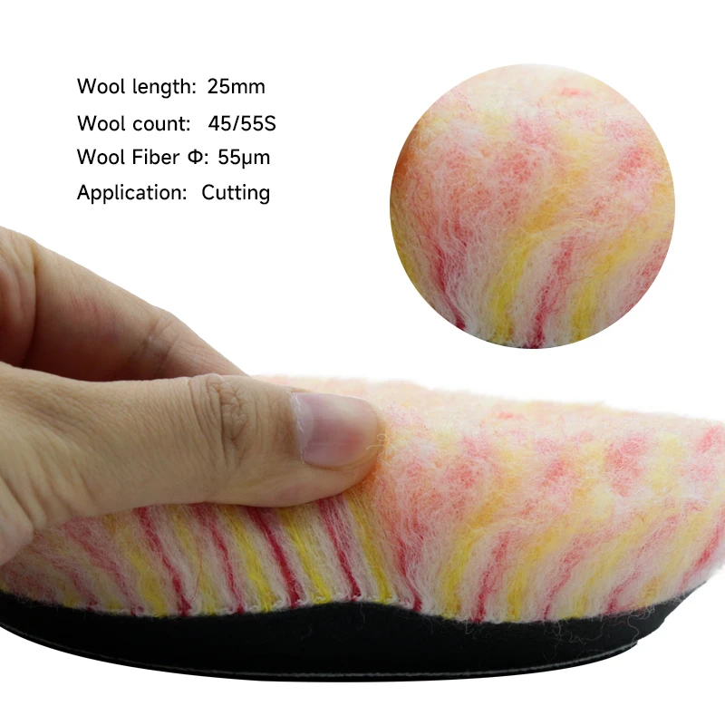 

DETAILING 3“/5”/6“Wool Polishing Pad Automotive Lambs Woollen Polish Buffing Pad for Car Polisher Buffer Accessories